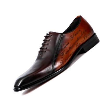 Vintage Design Oxford Mens Dress Shoes Formal Business Lace up Full Grain Leather Minimalist Shoes for Men
