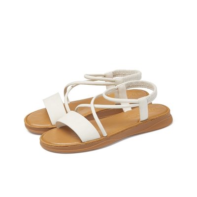 2021 NEW Shoes PU Leather Sandals Women Summer Peep Toe Open Outdoor Beach Slipper for Women Sandals Platform White Black